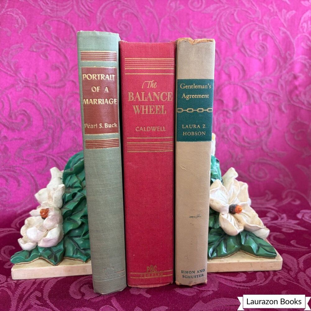* 3 for $9 * 1944-1951 Classic Fiction Vintage Book Lot (3) for reading or decor